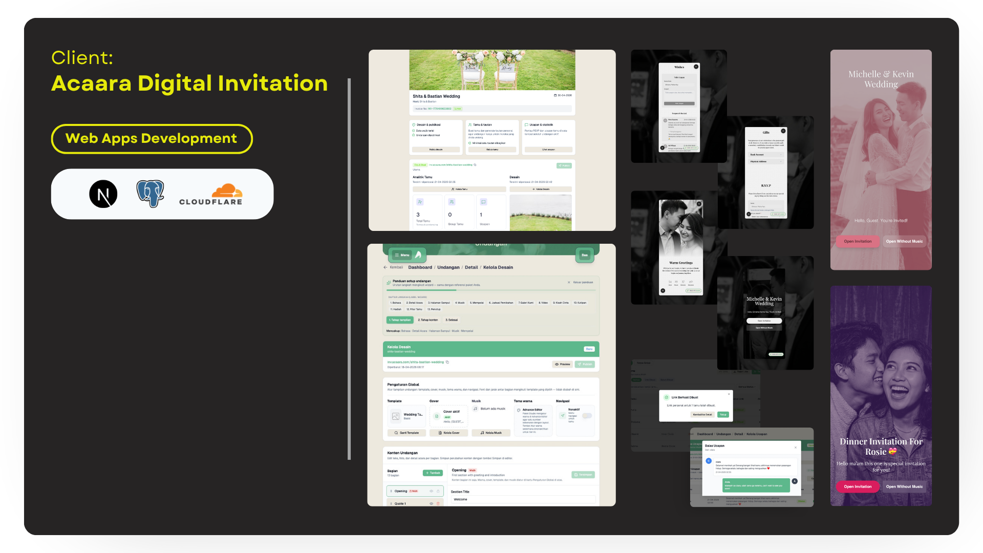 Acaara — Digital Invitation SaaS project preview
